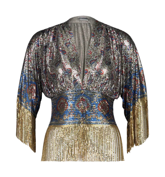 Silver Paisley Haut Blouse