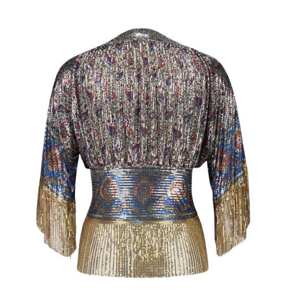 Silver Paisley Haut Blouse