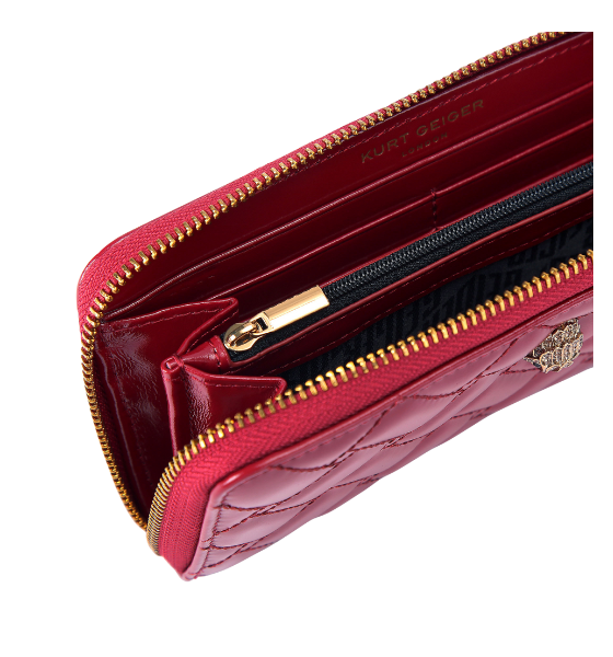 Red Patent/Leather Kensington Zip Around W