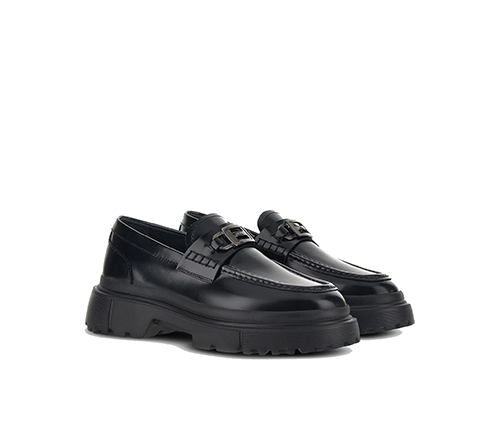 H629 Black Loafers