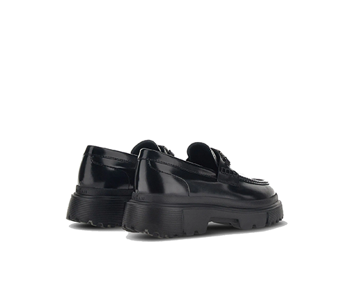 H629 Black Loafers