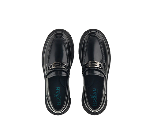 H629 Black Loafers