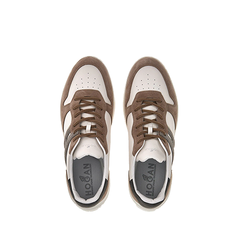 H580 Brown White Grey Sneakers
