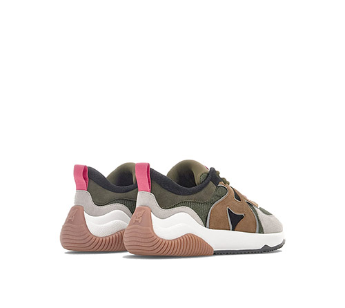 H597 Green Brown Grey Sneakers