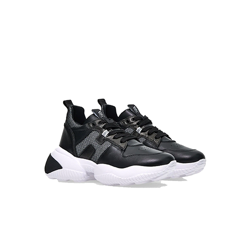 Hogan Interaction Black White Sneakers