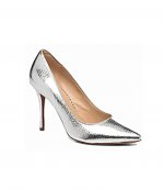MICHAEL MICHAEL KORS SILVER METALIC SNAKE PRINT TIEGAN PUMP