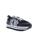 DKNY PANYA - LACE UP SNEAKER SILVER PRINT LOGO