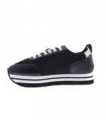 DKNY PANYA - LACE UP SNEAKER SILVER PRINT LOGO