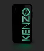 KENZO BLACK GLOW IN THE DARK LOGO CASE I PHONE XS MAX