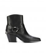 MICHAEL MICHAEL KORS GOLDIE BLACK LEATHER BOOTIE
