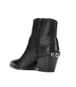 MICHAEL MICHAEL KORS GOLDIE BLACK LEATHER BOOTIE