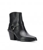 MICHAEL MICHAEL KORS GOLDIE BLACK LEATHER BOOTIE