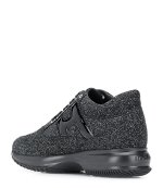 HOGAN INTERACTIVE LAVOR.H SPEZZATA + RICAMO BLACK GLITTER