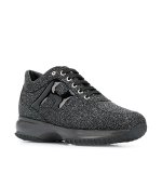 HOGAN INTERACTIVE LAVOR.H SPEZZATA + RICAMO BLACK GLITTER