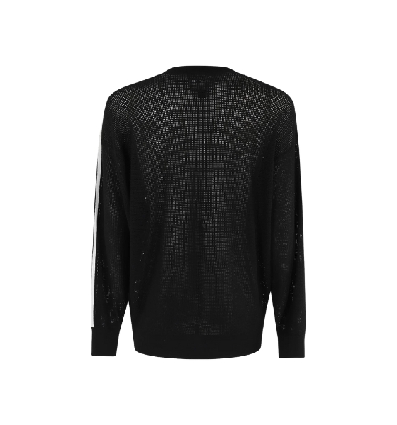 U GFX Black Knit Crew Top