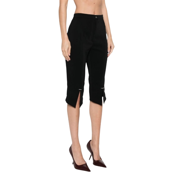 Black Pierced Capri Pant