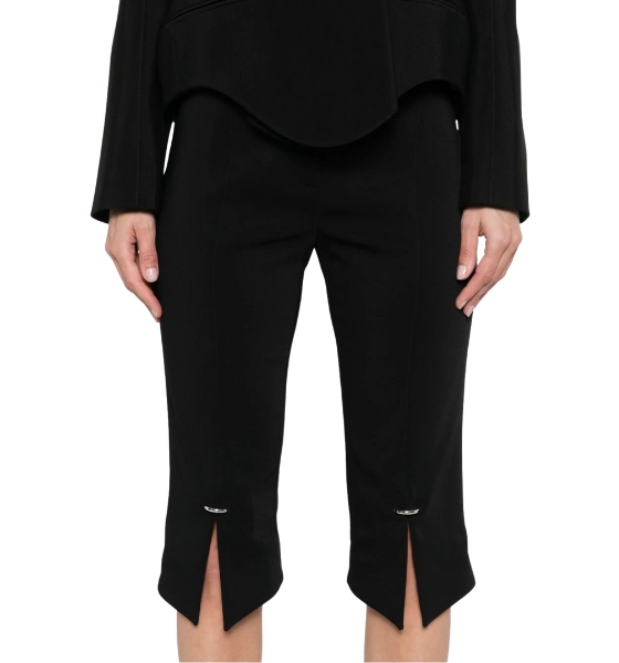Black Pierced Capri Pant