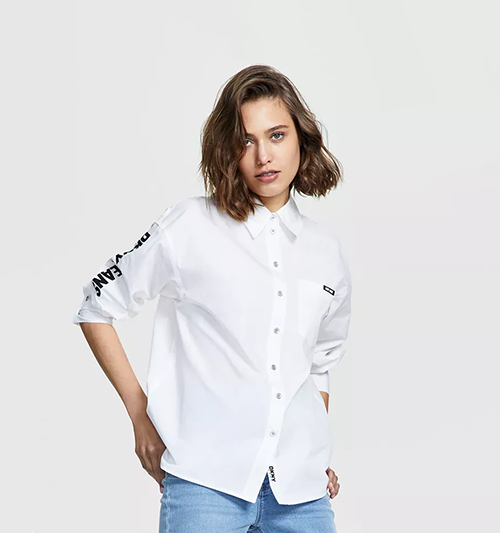 Black Logo White Shirt