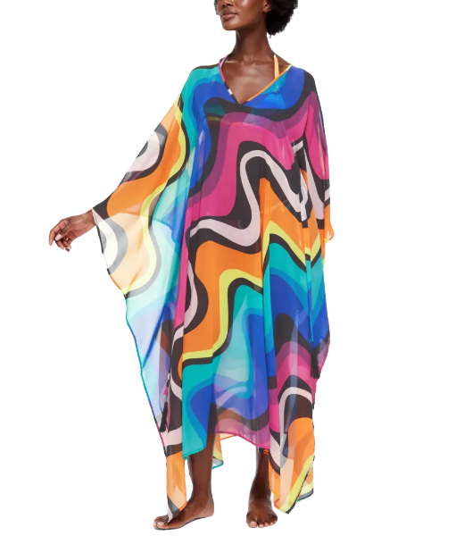 Rainbow Cover Up Caftan Maxi Dress