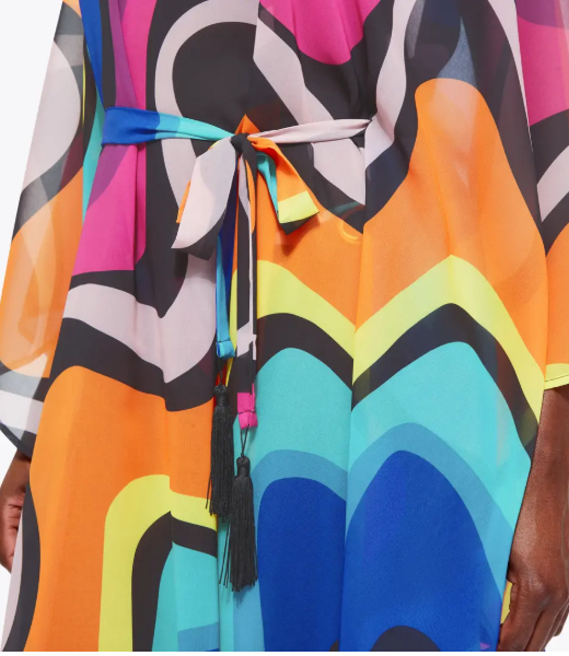 Rainbow Cover Up Caftan Maxi Dress
