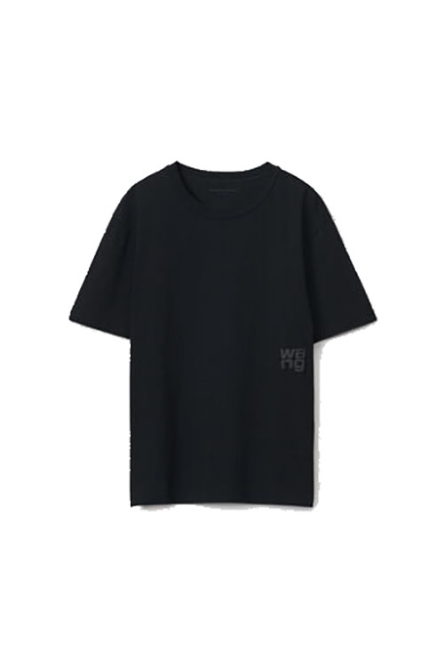 Essential Puff Logo And Bound Neck In Cotton Jersey T-Shirt