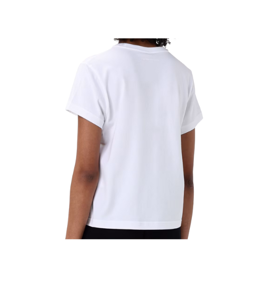 White Essential Jersey Shrunken Tee W/ Puff Logo