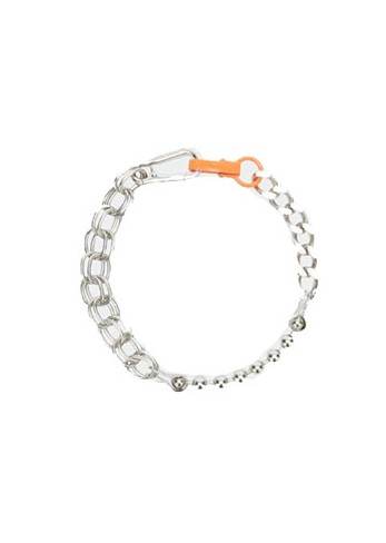 Multichain Necklace Silver Orange