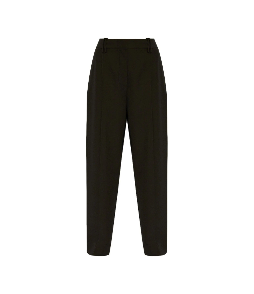 Light Twill Suiting Relaxed Pleated Black Pants