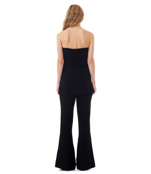 Viscose Stretch Crepe Black Top