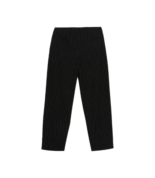 Stripe Suiting High Waist Black Pants