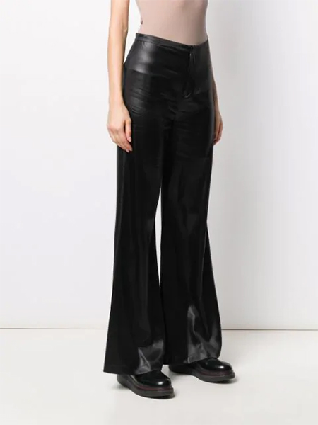 ALEXANDER WANG WET SHINE WASH & CO BLACK PANTS