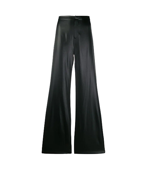 ALEXANDER WANG WET SHINE WASH & CO BLACK PANTS