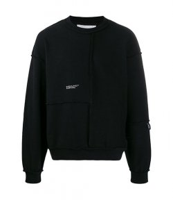 HELIOT EMIL DECONSTRUCTED CREWNECK w.EMBROIDERY