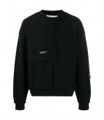 HELIOT EMIL DECONSTRUCTED CREWNECK w.EMBROIDERY