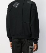HELIOT EMIL DECONSTRUCTED CREWNECK w.EMBROIDERY