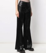 ALEXANDER WANG WET SHINE WASH & CO BLACK PANTS