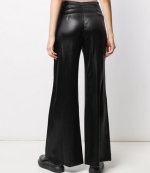 ALEXANDER WANG WET SHINE WASH & CO BLACK PANTS