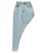 ALEXANDER WANG RUNWAY ASYMETRICAL SKIRT - PEBBLE BLEACH