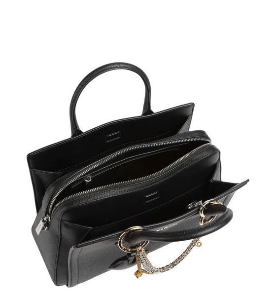 Black Leather Laila Md Satchel