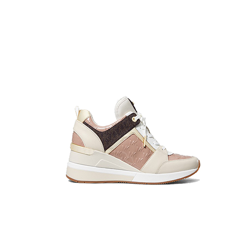 Georgie Trainer Soft Pink Brown Logo