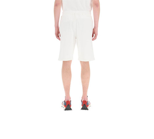 Knitted Cotton Off White Trousers