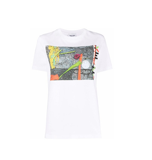 Knitted White Cotton T-Shirt