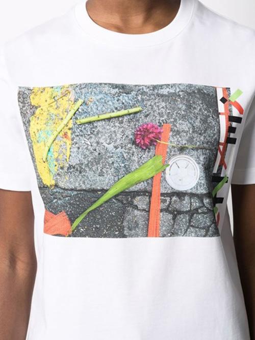 Knitted White Cotton T-Shirt