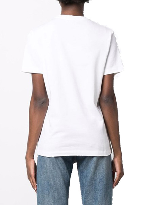 Knitted White Cotton T-Shirt