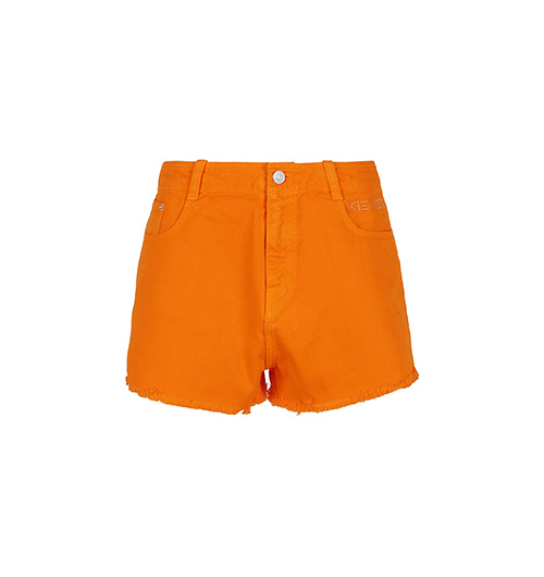 Woven Deep Orange Cotton Trousers