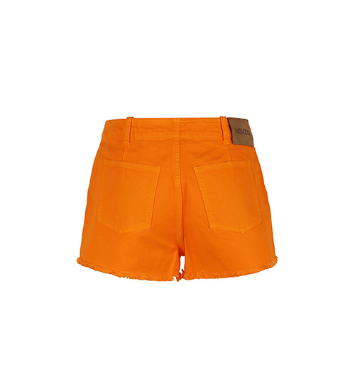 Woven Deep Orange Cotton Trousers