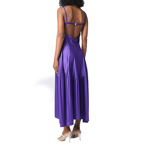 Purple Robe Fitted Dress