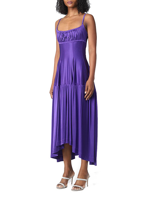 Purple Robe Fitted Dress
