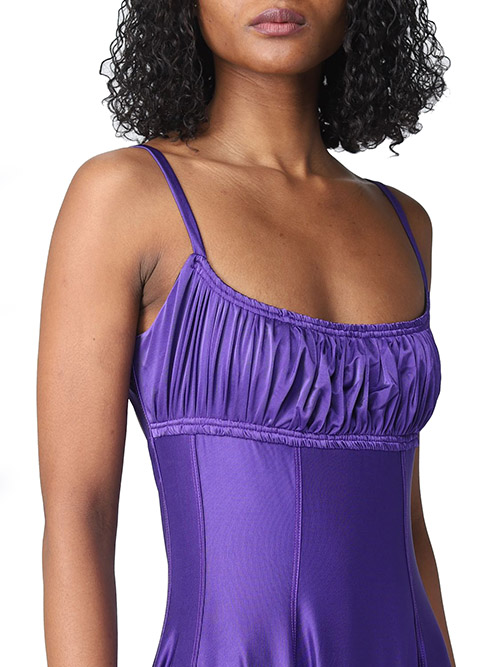 Purple Robe Fitted Dress