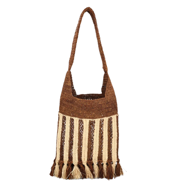 Natural/Brown Praia Small Shoulder Bag